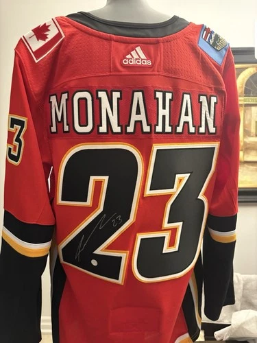 Sean Monaghan Calgary Flames Pro Quality Signed NHL Hockey Jersey NWT Columbus