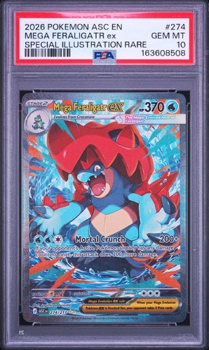Mega Feraligatr ex graded PSA 10 for sale on eBay