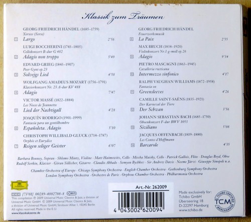 Klassik zum Kuscheln - Sanfte Melodien für ruhige Momente - CD - Bild 2 von 2