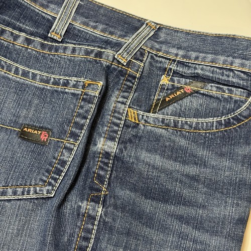 Ariat FR M4 Jeans Herren 34x36 ) Low Rise Boot Cat 2 2112 Blau Denim
