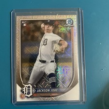 Jackson Jobe RC 2025 Bowman Chrome #50 Mega Box Mojo Refractor SP Detroit Tigers