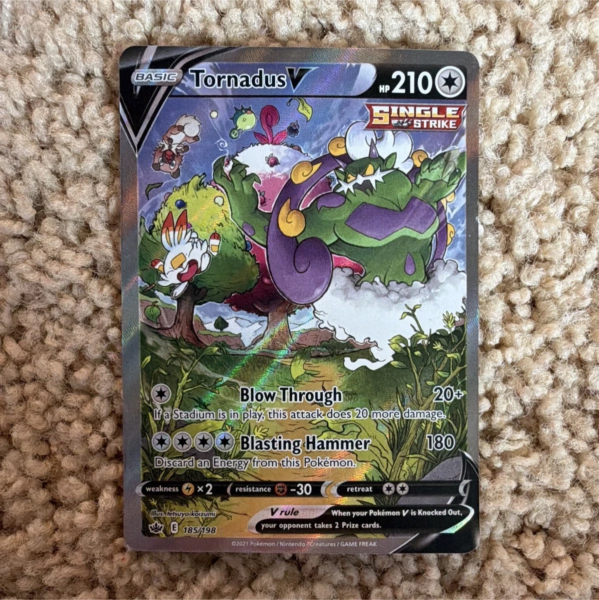 Tornadus V 185/198 Swsh06: Sword & Shield - Chilling Reign for sale