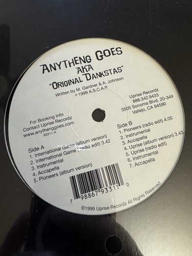 Anytheng Goes Original Dankstas 1999 New Sealed Vinyl RARE Vallejo Bay Area Rap - Picture 2 of 7