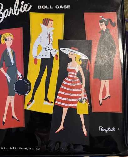 Vintage Mattel’s Barbie’s 1960’s custodia nera TM coda di cavallo - Foto 1 di 13