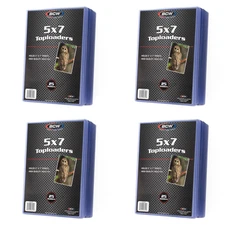 BCW 5x7 Topload Photo Postcard Holders Rigid Sleeves 4 Pack (100 Total)