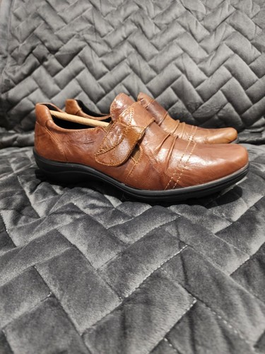 ROMIKA Women's CASSIE Slip-On Leather Shoes BRANDY US 8.5 EU 39