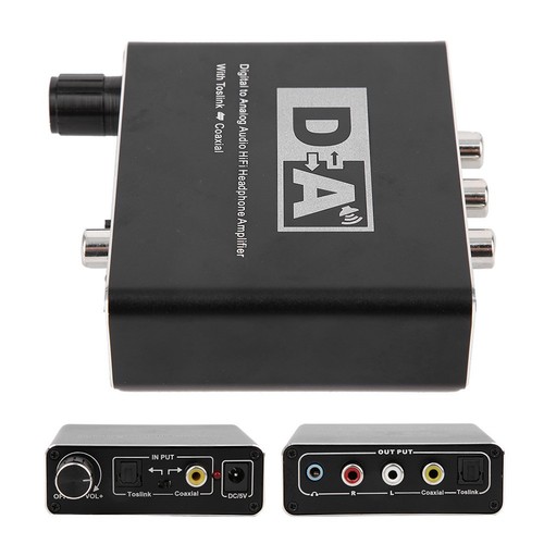 `Audiokonverter Digitaler Koaxialer Glasfaser-zu-analoger R/L-Signalkonverte - Photo 9/16