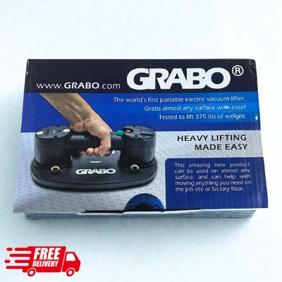 GRABO Nemo Electric Vacuum Suction Cup Lifter 375 lb Max Capacity Battery Kit