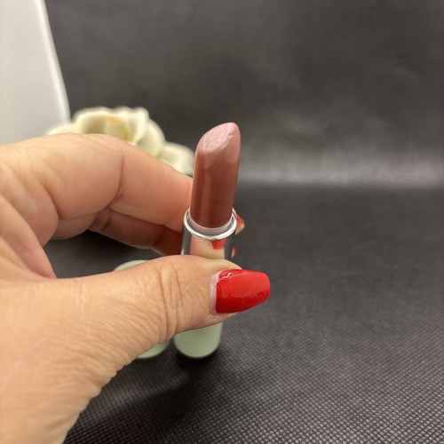 Lápiz labial Clinique Long Last rosa bambú 0,14 oz/4 g descontinuado tubo verde nuevo sin caja - Imagen 2 de 2