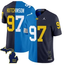 Aidan #97 Hutchinson MEN Stitched Jersey Split Blue