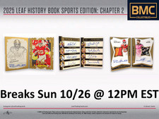 Ernie Banks 2025 Leaf History Book Chapter 2 Multi-Sport Case Break #1