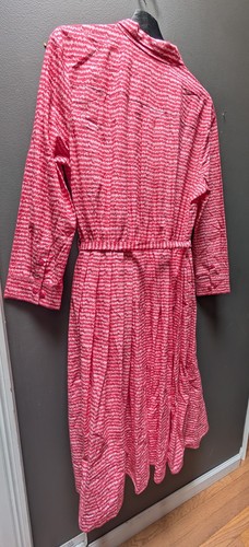 Tucker NYC Allyson Midi Dress Raspberry Sound in Organic Cotton Poplin Size XL - Picture 13 of 19