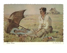 Dakota Woman by Harvey Dunn Hangs in art gallery of Mitchell SD VTG postcard