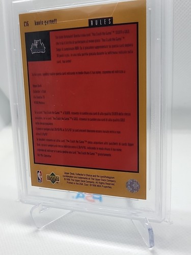 1996 U.D. Collector's Choice INT'L ITALIAN Kevin Garnett #C16 POP 1🔥RARE PSA 9 - Picture 7 of 21