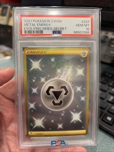 2021 Pokemon SWSH Evolving Skies Metal Energy 237/203 FA Secret Rare PSA 10