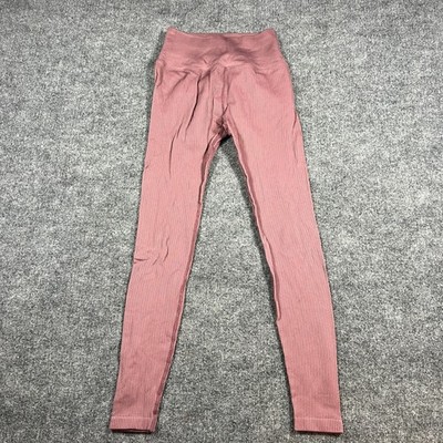 Spiritual Gangster Metta Leggings Womens Extra Small Pink High Waist Stretch Rib