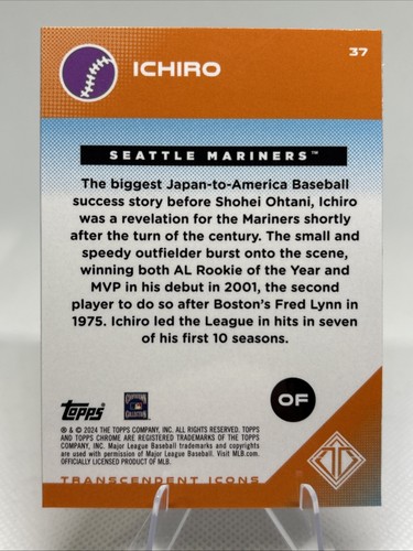 2024 Topps Transcendent Ichiro #37 - Picture 2 of 2
