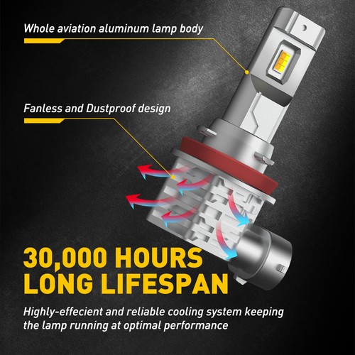 Auxito H11 H8 H9 LED Fog Light Bulbs Switchback Yellow White Dual Color H16 JP - Picture 6 of 10