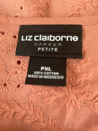 NWT Liz Claiborne Rose Dawn Eyelet Top PXL - Bild 6 von 7