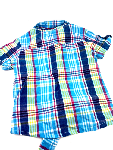 Girls Top Shirt Size 5/6 Mediu Button Up Multicolor Pockets Rhinestones Children - Picture 6 of 9