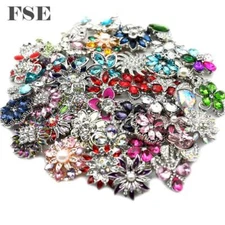 Wholesale 18mm Snap Button Mix Rhinestone Snap Charms For 20mm Snap Jewelry 8018
