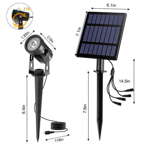 Nuevas lámparas solares LED puntuales apliques de pared lámpara de jardín exterior impermeable patio - Imagen 80 de 117