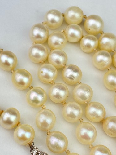 Gorgeous 14K Fresh Water Pearl 6.25-6.5mm Creamy White 25" Necklace - Picture 8 of 13