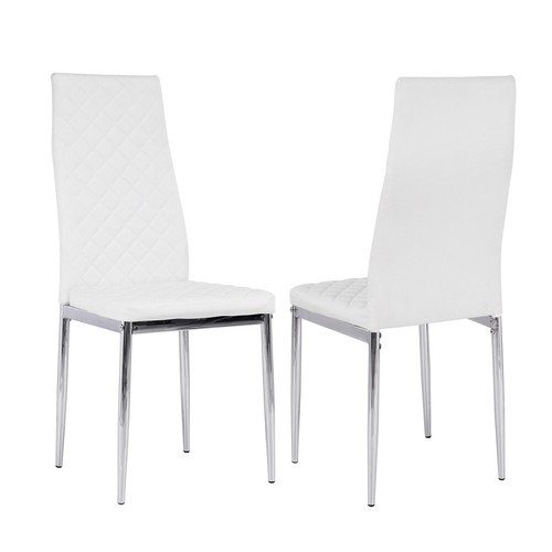 Dining Rectangle Table and 2/4/6PVC Leather Chairs Kitchen Dinning Room White UK - Picture 15 of 29