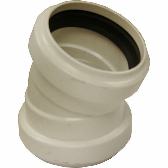4" PVC Sewer Gasketed Elbow SDR 35 22 1/2 Degree Angle eBay