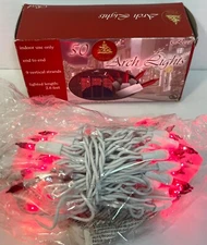 NEW Enchanted Forest 50 RED Christmas Arch Light