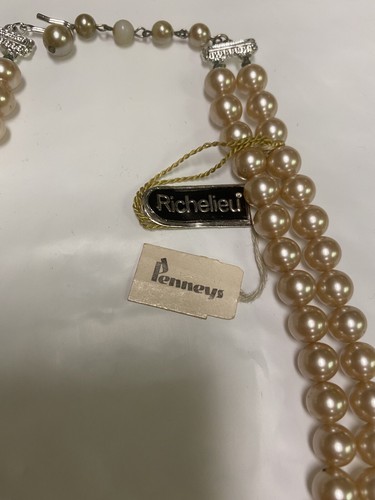 Vintage Faux Perlenkette Richelieu Penneys 16" mittelgroße Stränge - Bild 3 von 9