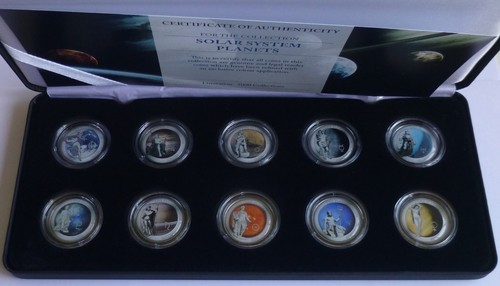 Sonnensystem Planeten - Cookinseln 10x5 Cent 2000, emaillierter Kursmünzensatz - Bild 1 von 5