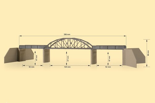 Auhagen 14483 N Scale 1:160 Kit of a Steel bridge - Picture 4 of 4