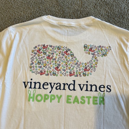 Vineyard Vines White Hoppy Easter Long Sleeve T-Shirt Girl’s Size Large (16) - Picture 9 of 10