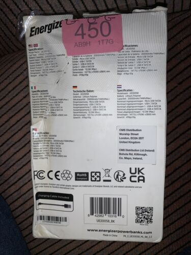 Energizer UE20058 20000mAh Power Bank Battery Charger LCD Display New Others - Picture 11 of 13