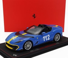 BBR FERRARI 812 COMPETIZIONE A SPIDER 2022 FRENCH RACING BLUE w/Showcase 1/18