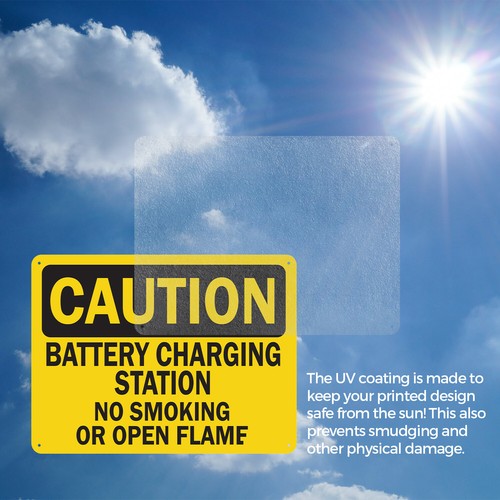 (2er Pack) Akku Ladestation Nichtraucher oder offene Flammen OSHA Warnschild - Bild 7 von 23