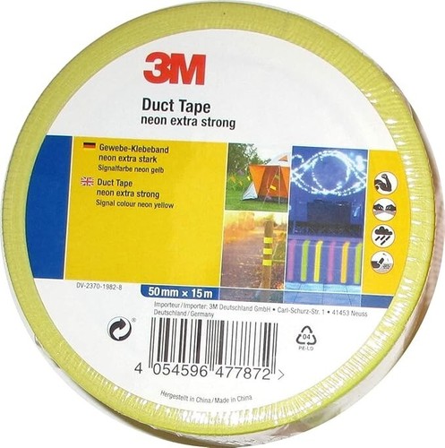 3M DUCT TAPE Neon Extra Strong - Different Colours, Safety Marking, Rave, Neon - Picture 7 of 21