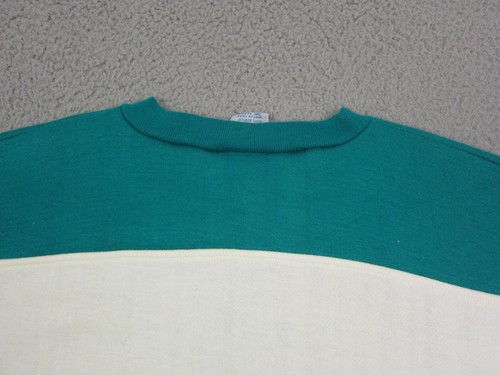 Vintage Dunlop Sweatshirt Mens Large Gray Blue White Sweater 90s Baseball - Picture 12 of 13
