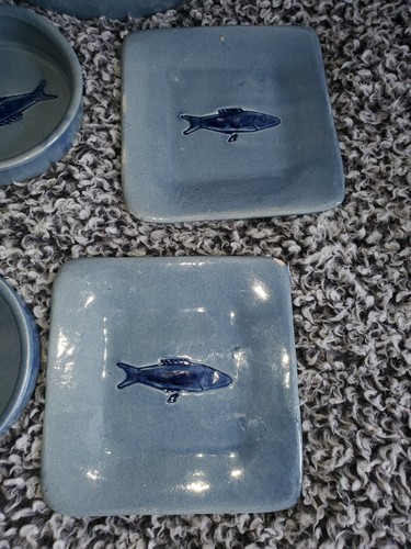 Glazed Clay Pottery Dishes Set From Paris - Picture 3 of 9