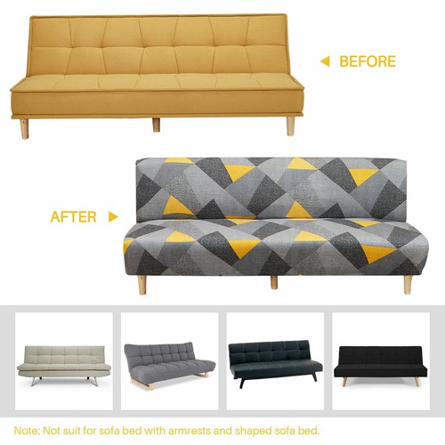 Armloser Schlafsofa Bezug Stretch Futon Schonbezug Klappsofa Möbel Schutz - Bild 5 von 57