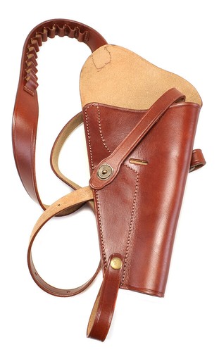 Brown Leather Shoulder Holster With Shell Loops Fits Smith & Wesson 629 N Frame - Picture 15 of 16