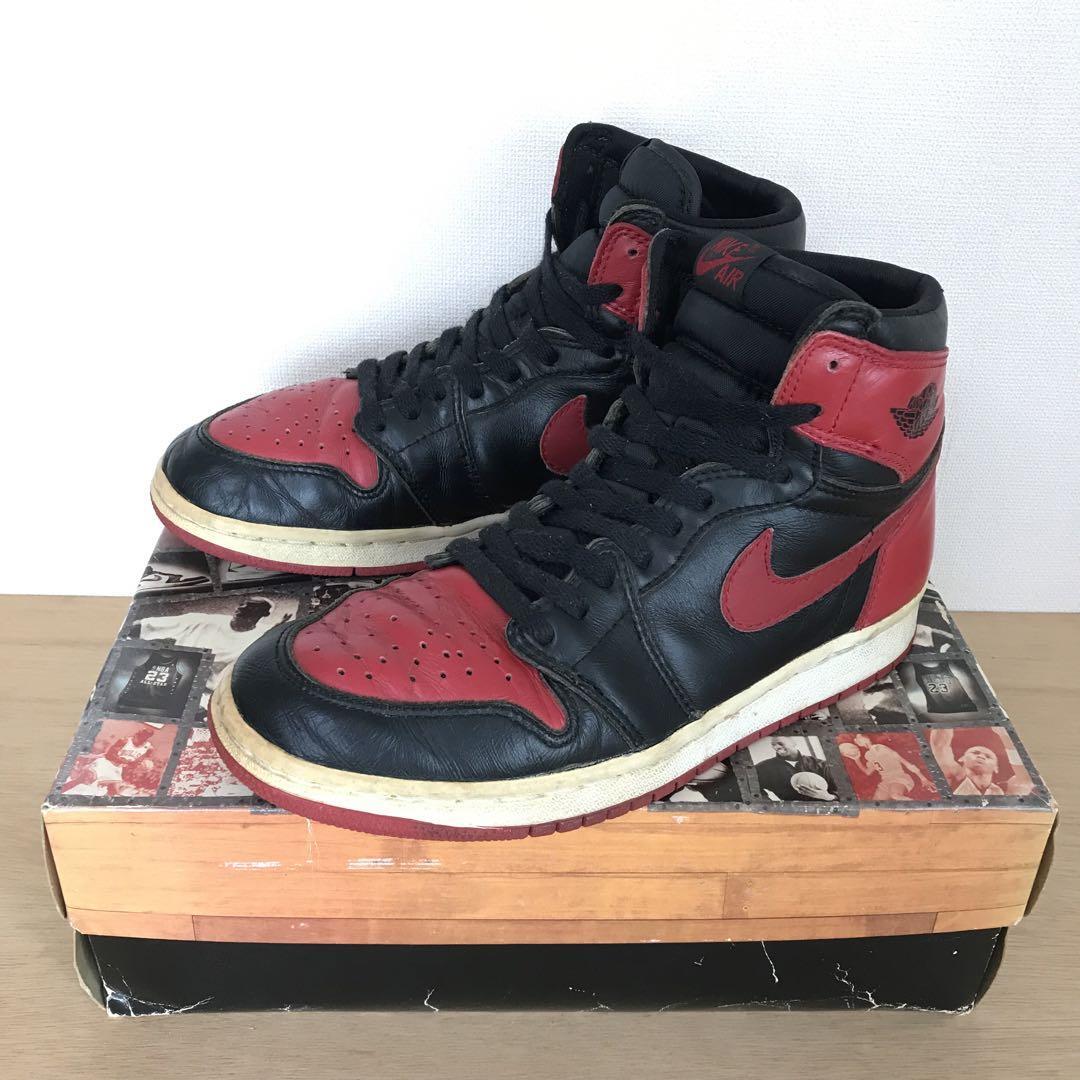 Nike Air Jordan1 Bred Black x Red Made in China 1994 Vintage