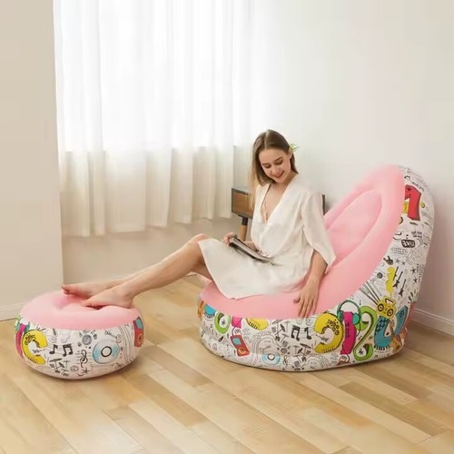 Inflatable Camping Sofa Chair Lounger + Foot Stool + Pump Lots of Colours - Picture 17 of 21