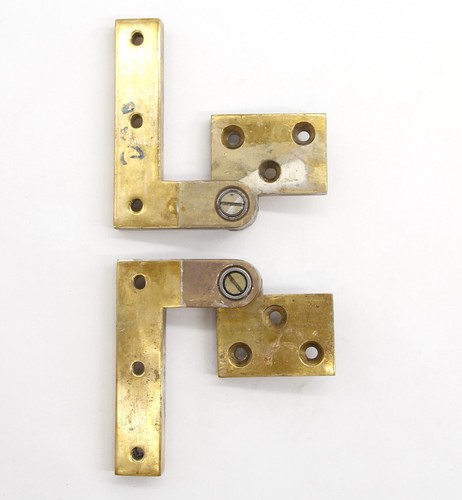 Pair of 3 in. Polished Brass Left Swinging Door Pivot Hinges - Bild 2 von 5