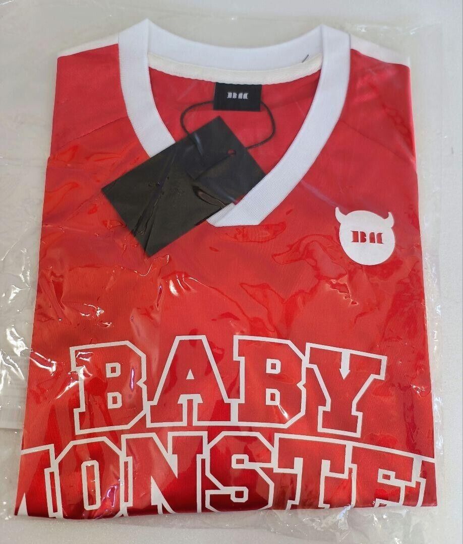 BABYMONSTER DRIP POP-UP Official MD CROP JERSEY Red Ver FREE BABYMONSTER DRIP POP-UP Official MD CROP JERSEY Red Ver FREE