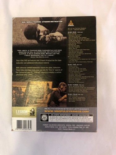 Art of the Tactical Carbine: 2nd Edition (DVD, 4-Disc Set) Magpul Dynamic OOP - Picture 3 of 3