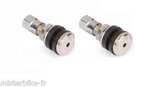 Lot de 2 Valves roue métal droite pour jante / pneu tubless  moto Scooter Quad 