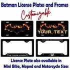 Batman on Fire License Plate Frame Bike Motorcycle Car Key chain Luggage Tag