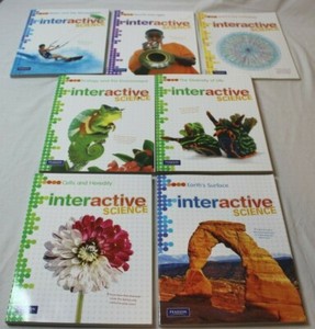 Lot-of-7-Pearson-Interactive-Science-Middle-School-Worktexts-Workbook-Set-New